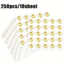 250 pièces/10 feuilles Autocollants abeille dorée 10 feuilles Étiquettes abeille convenant aux petites entreprises Autocollants de scellage minimalistes de mode auto-adhésifs Étiquettes pour scellage d'enveloppe Cadeaux de fête Étiquettes adhésives Autocollants décoratifs convenant aux mariages Fêtes de douche Fêtes de révélation de genre et Rassemblements et Emballage de cadeaux d'anniversaire, Autocollants de scellage de cadeaux colorés Autocollants décoratifs Petites abeilles décoratives Décorations de remise de diplômes Cadeaux de demoiselle d'honneur Cadeaux de Pâques Autocollants de mariage Décoration de mariage - Dessin animé - Voir 8