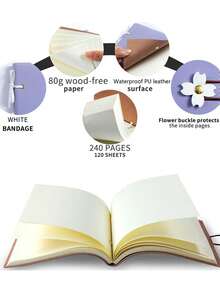 2PCS Scrapbook | 240 Pages, Thickened Blank Pages, Wedding Album, Exclusive Photo Album For Girlfriend, Boyfriend, Family | Creative Handcrafted Gifts With A Sense Of Ceremony - Multicolor - View 9
