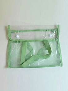1pc Transparent Waterproof Expandable File Bag, High-Quality Portable Transparent Folder, Suitable For Office, School, Halloween, Thanksgiving, Christmas, Travel, Shopping And Other Activities - Multicolor - View 13
