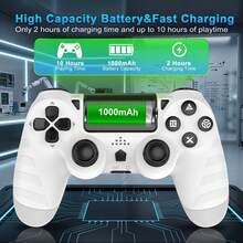 Controlador inalámbrico compatible con /Slim/Pro, con vibración dual mejorada/batería de 1000mAh/sensor de movimiento de 6 ejes/cable de carga Tipo C - Ver 2