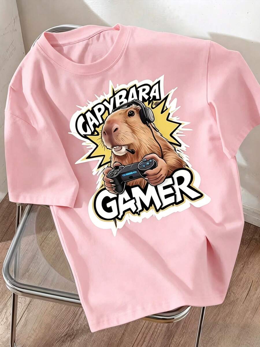 Ropa ligera de temporada calurosa con motivos bonitos apta para ir a lugares de ocio y diversión - Rosa - Ver 1