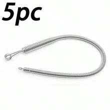 1/5pcs Elastic Rope Replacement Tool, 2-In-1 Elastic Band Inserter, Suitable For Pants, Hoodies And Skirts, Home Essential Set, Includes Waistband Drawstring Puller, No-Sew DIY Assistant, Women's Christmas Gift (Steel Spring, Bendable Guide Head) - Multicolor - View 9