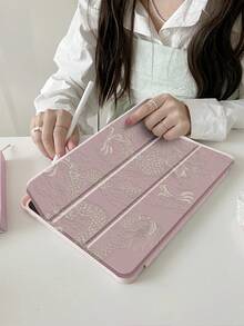 This Exquisite And Cute Cartoon Anime Dragon Totem Cloud Double-Sided Painted Acrylic Transparent Crystal Back Cover Is Shockproof And Durable, Suitable For IPad 7th, 8th (10.2 Inch) And 10th Generation. It Has A Built-In Pen Slot, Supports Sleep/Wake Function And Multiple Folding Stand Modes, Making It A Perfect Holiday Gift. - Multicolor - View 3