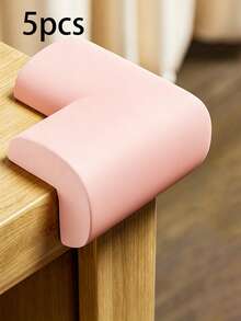 5pcs Foam Corner Guards, Suitable For Furniture, Fireplace, Table, Stairs And Cabinet Anti-Collision Protection | Wall Cushioning Pads, Table Corner Protectors, Protective Edge Strips - Multicolor - View 3