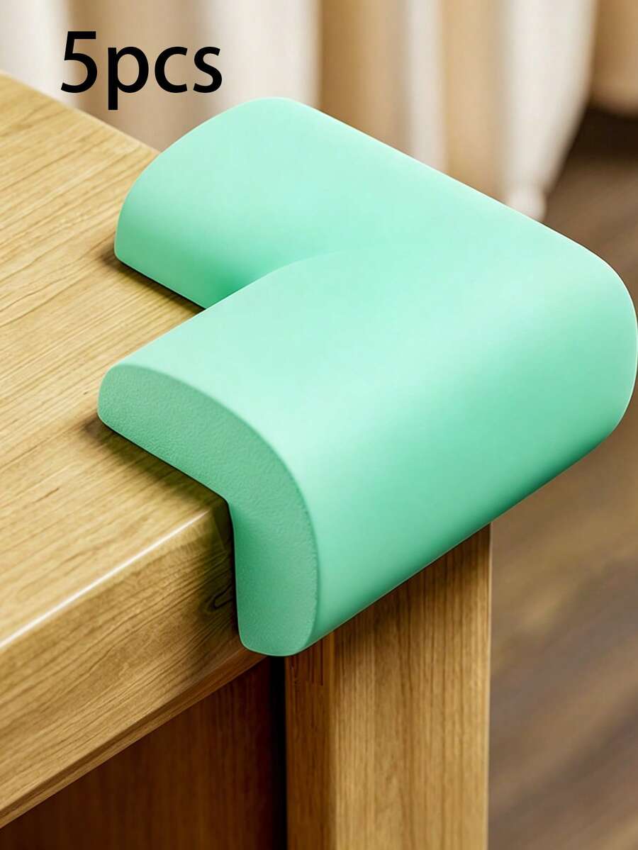 5pcs Foam Corner Guards, Suitable For Furniture, Fireplace, Table, Stairs And Cabinet Anti-Collision Protection | Wall Cushioning Pads, Table Corner Protectors, Protective Edge Strips - Multicolor - View 1