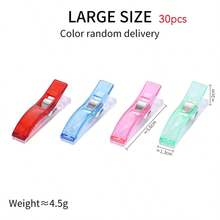2/10/30/50PCS Sewing Clips, Colorful Clips, Potato Chip Clips, Food Bag Clips, Multi-Purpose Plastic Handmade Crochet Knitting Clothing Clips, Colorful Binding Clips (Random Color Shipment) - A - View 16