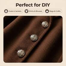 15pcs/1.8cm Fashion DIY Personalized Minimalist Round Gold Plastic Buttons, Luxury Vintage Gold Geometric Pattern Buttons, European And American Style High-End Asymmetrical Pattern Buttons, Handmade Sewing Versatile High-Quality Buttons - 15pcs/1.8cm Gold Irregular Buttons - View 3