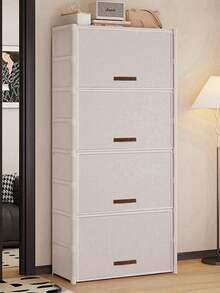 1pc Spring Dust-Proof Shoe Rack, Storage Shelf, Space-Saving, Sturdy And Stylish, Easy To Assemble And Disassemble, Portable, Suitable For Living Room, Bedroom, Entrance, Office, Home, Multi-Layer Storage, Holiday Gift, Christmas Gift, Gift - Multicolor - View 5