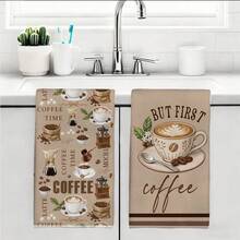 MEMNUN 2 Peças Toalhas de Cozinha Vintage com Estampa de Grãos de Café em Aquarela, Arte de Café Latte, Toalhas de Prato 15.75*23.62in(40*60cm) Microfibra Moderna Macia, Toalhas de Cozinha, Toalhas de Prato, Toalhas de Mão, Panos de Prato, Decoração para Casa, Decoração de Cozinha, Toalhas de Mão para Cozinhar e Assar, Acessórios de Cozinha, Laváveis em Máquina, Suprimentos de Limpeza, Adequado para Cozinha de Restaurante, Decoração de Casa e Presentes para Todas as Estações - Multicolorido - Visão 10