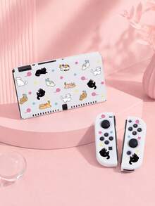 Nueva Funda Protectora para Consola de Juegos Switch 2 (2025), 1 pieza con Patrón de Gato Lindo, Compatible con Consola de Juegos Switch NS/Switch OLED, Nueva 2ª Generación, Carcasa Suave de TPU, Cubierta Protectora Universal, Funda Protectora para Control de Switch, Accesorios de Juegos Switch, Bolsa de Almacenamiento Universal, a Prueba de Golpes, Antideslizante, Resistente a Arañazos, Hermosa, Mejor Opción para Familia y Amigos - Ver 13
