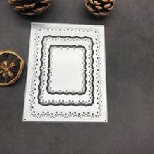 1pc Metal Frame Cutting Die Template, Suitable For DIY Scrapbooking, Photo Albums, Paper Greeting Cards, Embossing Decoration - Frame - View 6