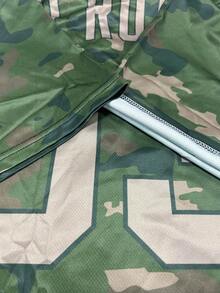 可客製化姓名與號碼男款棒球球衣 迷彩印花戶外運動 定製 XS-2XL 夏季健身服 個性化棒球球衣 - 軍綠色 - 查看 8