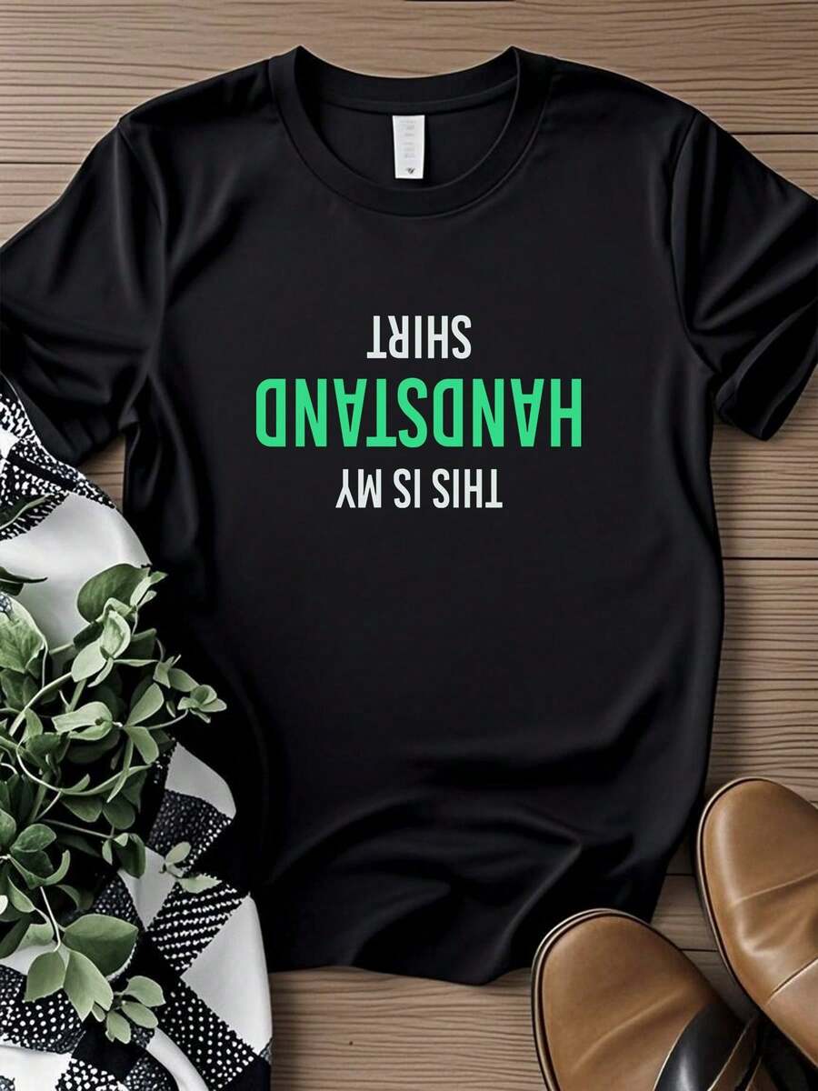 T-shirt pour femmes avec imprimé "Filles, c'est mon t-shirt de poirier" - Cadeau de gymnastique amusant pour femmes - Fitness et entraînement - Noir - Voir 1