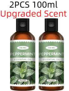 100ml/30ml Multi-Purpose Peppermint Essential Oil, Gentle & Fresh, Alcohol-Free, Peppermint Scented Oil, Long-Lasting Air Freshener Fragrance, Suitable For Making Aromatherapy And Using With Diffuser - Refreshing Peppermint Essential Oil - View 9