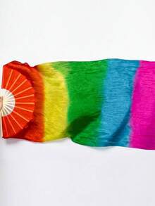 2/1pc Extra Long Flowing Silk Fan, Three-Color Gradient Design. This Double-Sided Silk Fan Is Perfect For Dance Performances, Holiday Parties, Sports Props, And Can Also Be Used As A Traditional Chinese Fan For Dance Activities. An Excellent Mother's Day Gift. - Multiple Styles - View 19