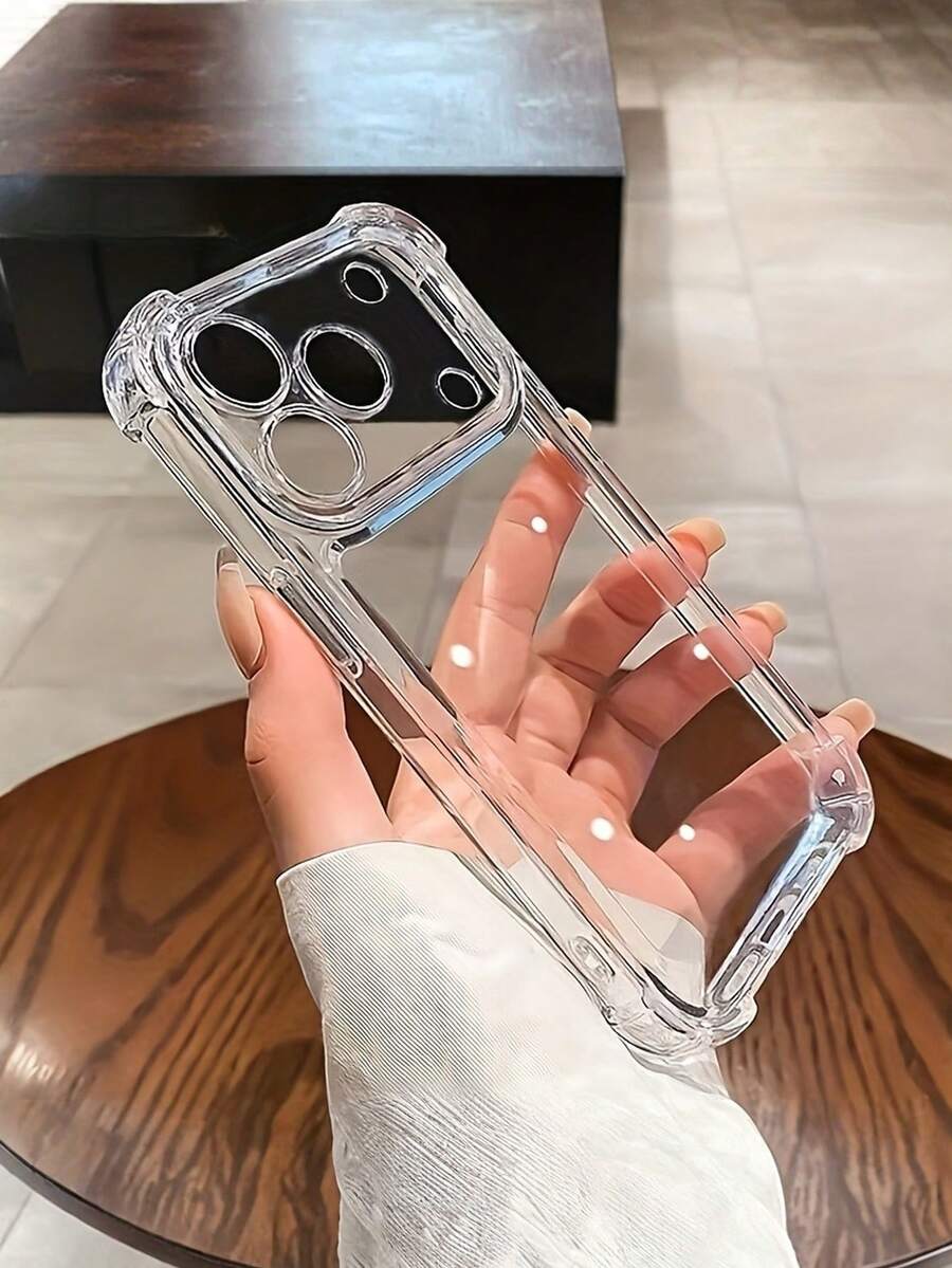 豪華防震軟 TPU 透明保護後蓋，相容 iPhone 17 16 15 14 13 12 11 Pro Max 16 15 14 8 7 Plus X Xs Max Xr 8 7 - 透明的 - 查看 1