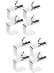 OUNONA 2 Series Organizador Olla Inoxidable Pared Soporte De Perforaciones Gancho Toallas Y Abrigos Almacenamiento Y Estilizado 4 Piezas*2 - 2 - Ver 1