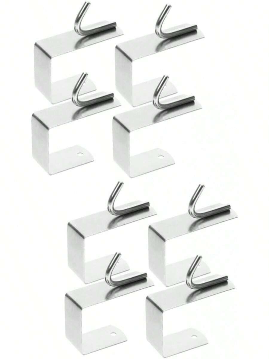 OUNONA 2 Series Organizador Olla Inoxidable Pared Soporte De Perforaciones Gancho Toallas Y Abrigos Almacenamiento Y Estilizado 4 Piezas*2 - 2 - Ver 1