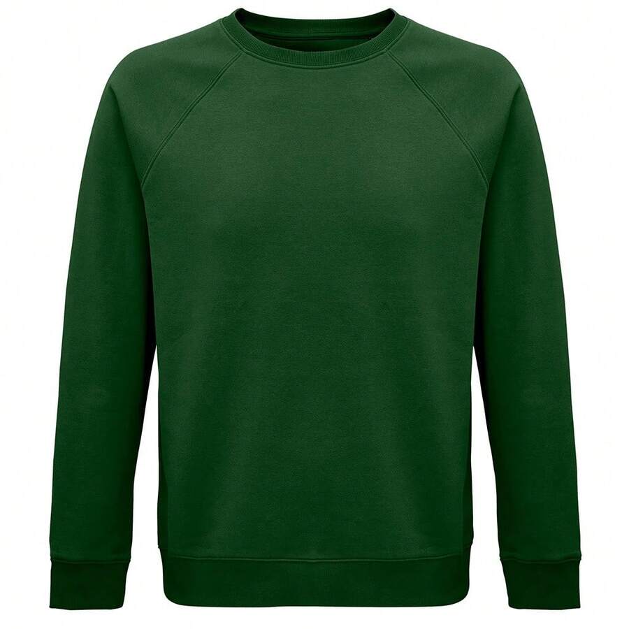 SOLS Unisex Adult Space Organic Raglan Sweatshirt - Bottle Green - View 1