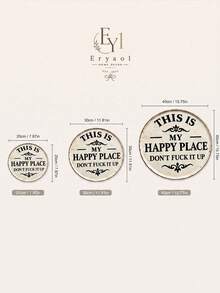 趣味個性化金屬花園裝飾牌「This Is My Happy Place」鄉村風壁掛裝飾，適用戶外庭院、酒吧、咖啡廳、農舍花園裝飾 - A - 查看 7