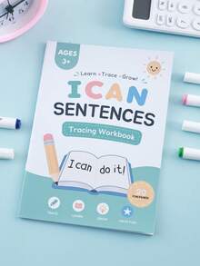 Cute Children's Sentence Description Practice Book English Handwriting Training & Learning Activity Book Back To School Season Learning Tracing Book Teacher Reward Copybook - Multicolor - View 11