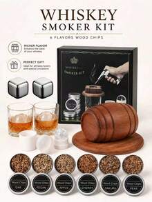 雞尾酒煙燻器 威士忌紅酒水果利口酒煙燻木屑 雞尾酒工具吧台用品套裝 - A - 查看 15