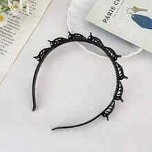 1/2pcs Korean Style New Hollow Woven Headband, Loose Bangs Clip, Women's Hair Accessory, Styling Hair Tool, Curly Hair Travel Headband, Hair Clip Headband - Multicolor - View 9