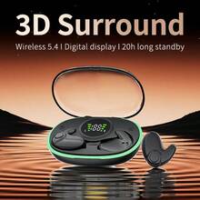 Nuevos auriculares deportivos inalámbricos, adecuados para correr, auriculares inalámbricos con sonido de bajos puros, auriculares intraurales con pantalla LED dual, con micrófono incorporado - Ver 6