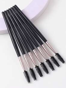 7pcs Black Eye Stick Mascara Brush Set, Suitable For Eyebrow And Eyelash Growth, Reusable, Includes Eyebrow Brush, Eyeshadow Brush, Spiral Brush And More - Multicolor - View 5