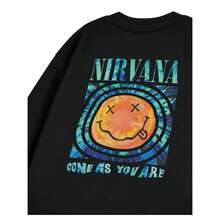 Nirvana Childrens/Kids Come As You Are Sweatshirt - Black - View 3