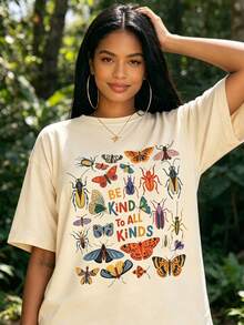 Be Kind To All Species Shirt, Insect Entomology Collector Shirt, Insect Birthday Gift, Insect Shirt, Entomology Shirt, Insect Lover - Apricot - View 4