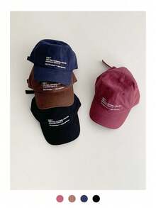 Soft Top Solid Color Letter Embroidered Baseball Cap Women's New Spring/Summer Couple Versatile American Style Duck Bill Cap Men's Designer Hat Large Head Circumference Baseball Cap Grey Vintage Face-Slimming Duck Bill Cap Versatile Sun Protection Baseball Cap - Small Letter Baseball Cap - View 3