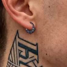 1件 16G ASTM F136 鈦金屬蝙蝠鼻中隔環，Daith 軟骨耳環，開合式分段穿刺鼻環，哥德風身體飾品 - 3065 - 查看 6
