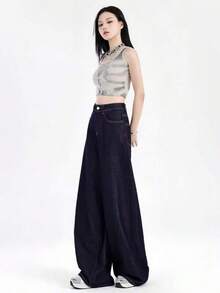 Women Jeans - Dark Blue - View 2