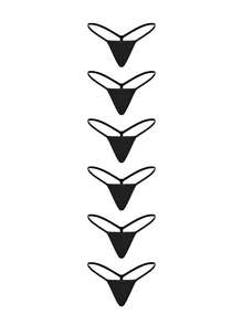 Ocili 休閒女款素色性感G字褲 - 黑色 - 查看 6