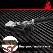Barbecue Brush And Scraper, Heavy-Duty Multi-Purpose Cleaning Tool With Steel Wire Brush Head, Suitable For Gas Grills And Charcoal Grills - Multicolor - View 5