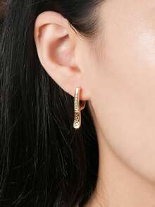 1 Pair Classic Cubic Zirconia Teardrop Earrings, Suitable For Women, Can Be Worn For Weddings, Engagements, Valentine's Day And Other Occasions, An Ideal Gift Choice - 2# - View 8