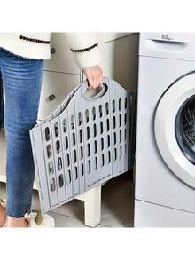 Household Foldable Laundry Basket, Large Capacity Space-Saving Design, Portable Durable Thickened Moisture-Proof, Clothes/Plush Toys Storage, Suitable For Bathroom Bedroom Living Room, Easy Foldable Storage Basket - Multicolor - View 5