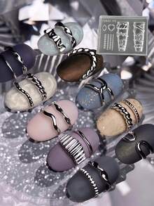 Ins Ring Nail Art Tool High Definition Transparent High Transparency 3D Silicone Nail Decoration DIY Mold - Clear - View 1