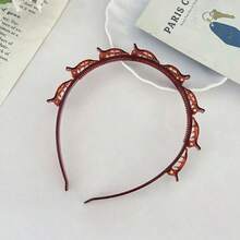 1/2pcs Korean Style New Hollow Woven Headband, Loose Bangs Clip, Women's Hair Accessory, Styling Hair Tool, Curly Hair Travel Headband, Hair Clip Headband - Multicolor - View 8