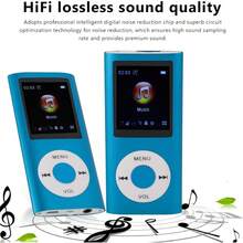 Reproductor de medios portátil MP3 MP4, sin tarjeta TF, reproduce música, video, foto y libro electrónico, incluye auriculares y cable de datos, reproductor compacto pequeño con batería de 150mAh, múltiples colores para viajes y actividades al aire libre - Ver 5