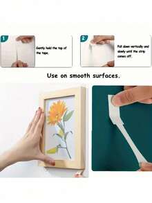 Double-Sided Removable Wall Hooks, Suitable For Picture Frames, Photo Frames And Artwork, Waterproof Adhesive Installation Labels - No Drilling Required Hanging Strips, Damage-Free Easy-Pull Adhesive Magic Hook And Loop Backing, No Glue Residue Magic Fastener Nail-Free Picture Frame Hanging Fixing Snap Fasteners - A - View 9