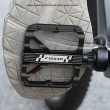 1PC Mountain Bike Aluminum Alloy Pedal With Dual DU Bearings, Anti-Slip Wider Pin Pedal For Cycling Accessories - Multicolor - View 8