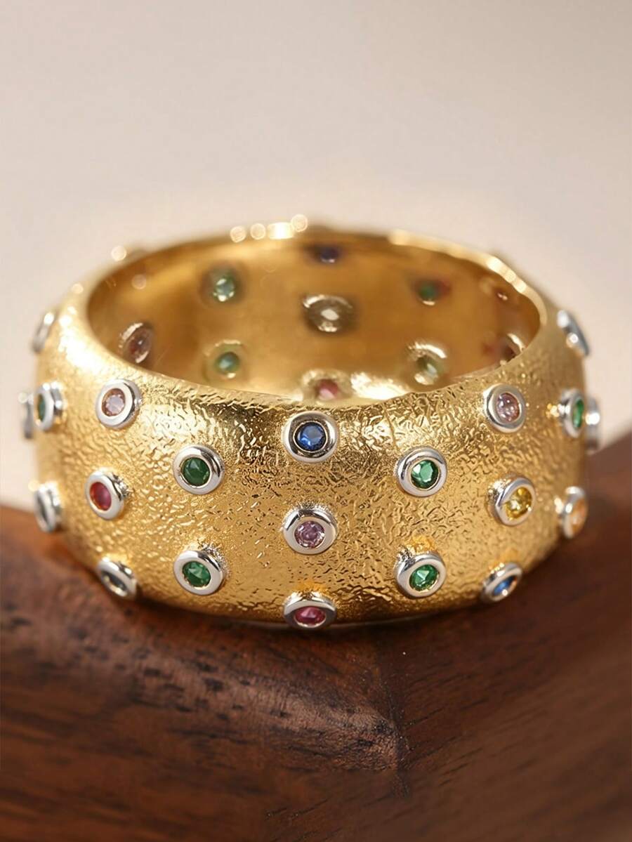 1pc Elegant Cubic Zirconia Ring, Women's Style, Suitable For Wedding, Engagement, Anniversary, Party, Valentine's Day And Other Occasions - 4# - View 1