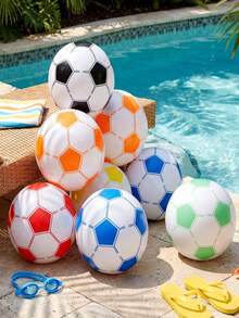(Extra Large) Football Themed Inflatable Beach Ball - Perfect For Summer Water Activities And Birthday, Pool, Beach And Hawaiian Themed Parties - Multicolor a - View 3