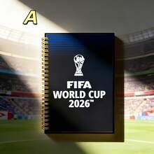 FIFA世界杯足球小组卡通线圈笔记本，设计精美的A7便携式笔记本、日记本、写字板，适合学生使用（随机发货） - 彩色 - 查看 6