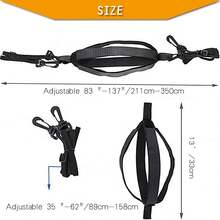1pc Elastic Volleyball Trainer Adjustable Spike & Pass Practice Band With Jump Height Assist Training Strap - Black - View 6