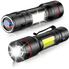 1500 Lumen T6 LED Flashlight, USB Rechargeable, Blue - Star - View 1