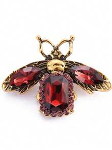 1pc New Rhinestone Brooch Cute Creative Bee Anti-Exposure Corsage Personalized Colorful Pin Suit Clothing Accessory - Bee Anti-exposure Corsage - View 3