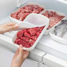 1/3pcs Reusable Meat Storage Containers Set For Refrigerator, Fresh Food Storage Boxes, Fridge Organization, Refrigeration And Freezing Dual Use, Portioning Pork, Beef, Ribs And Other Fresh Meats, 3 Storage Boxes + 3 Lids, Refrigerator Storage Boxes, Freezer Food Containers With Lids, Stackable, Food Preservation Boxes, Meat Freezer Boxes, Fruit Preservation Boxes, Lunch Boxes - Multicolor - View 3